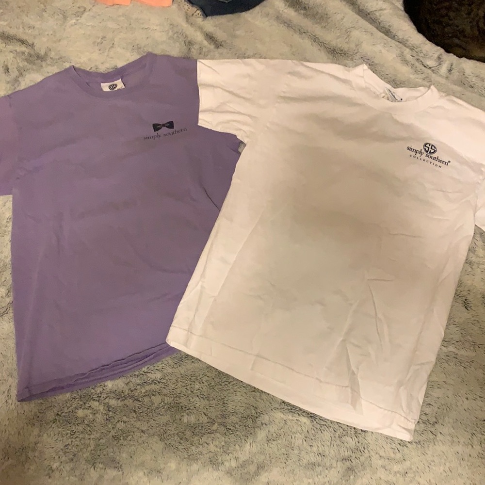 set of 2 simply southern tshirts